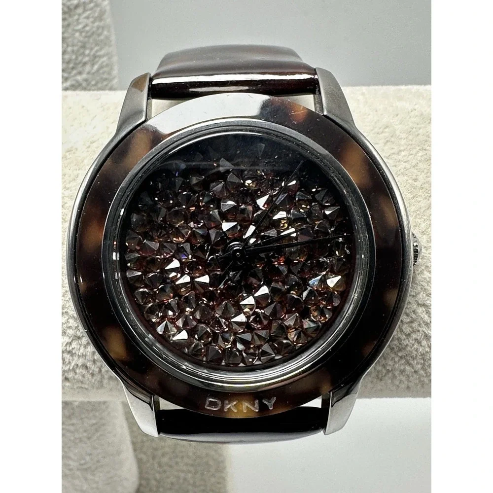 DKNY NY-8651 New Battery‎ Tortoise-Shell 43MM Crystal Dial 7.5